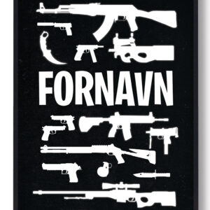 CSGOplakat med navn - sort
