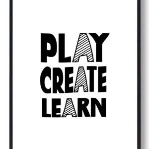 Play, Create, Learn - plakat
