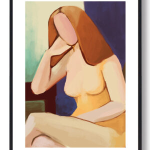 Nøgen dame - kunstplakat
