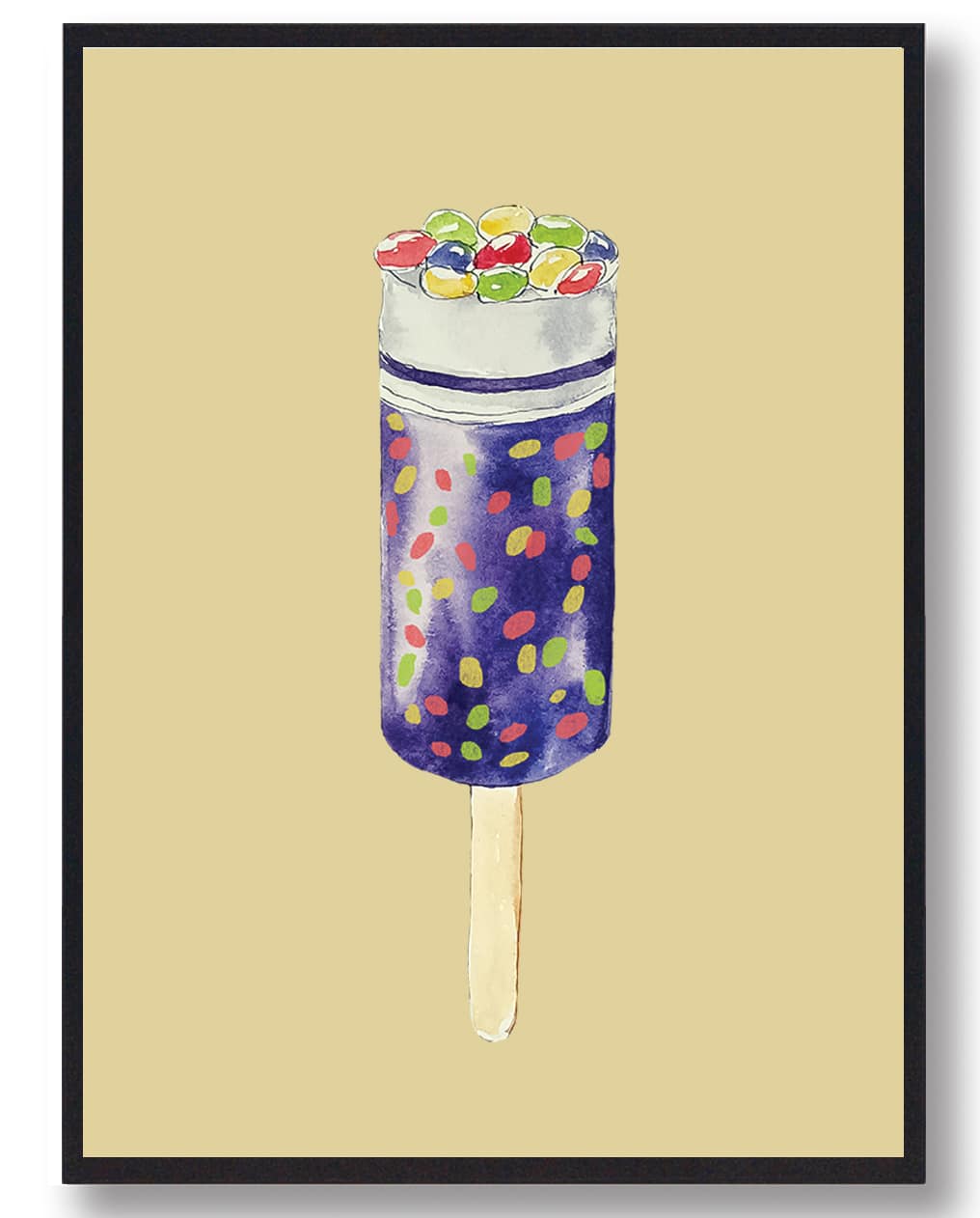 Smarties is - håndtegnet plakat (gul)