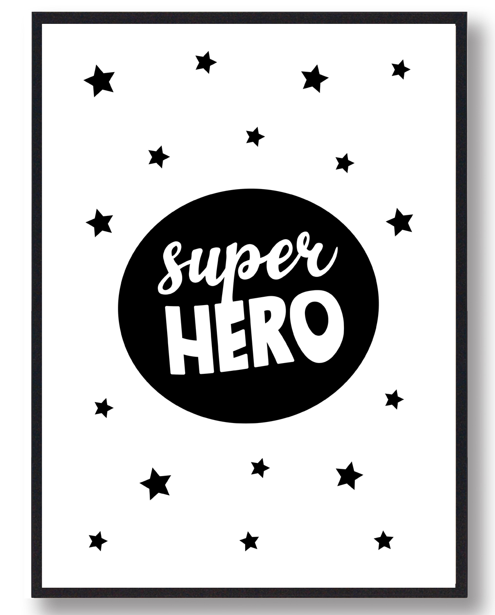 Superhero – plakat (Størrelse: S – 21×29,7cm (A4))