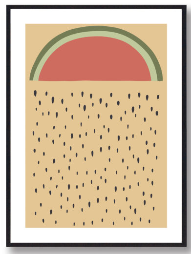 Frugtplakat til børn. Plakaten forstiller vandmelon plakat