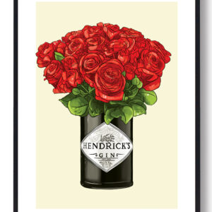 Hendricks Gin - plakat (gul)