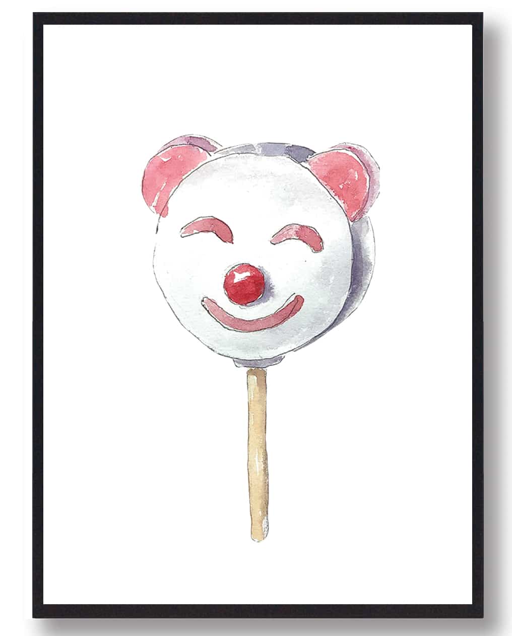 Isbjørn - håndtegnet plakat