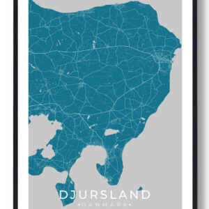 Djursland - blå plakat