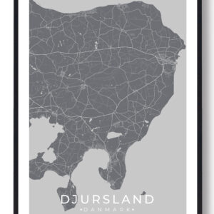 Djursland - grå plakat