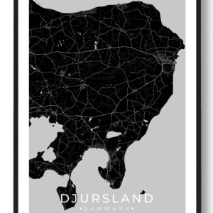 Djursland - sort plakat
