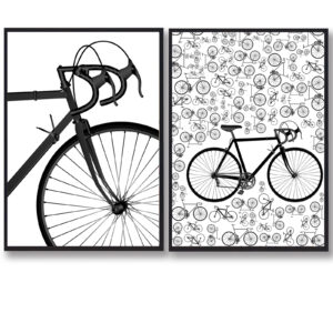 Plakatsæt cykler - sort