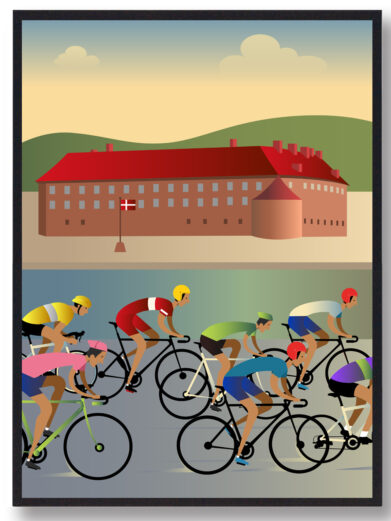 Tour de France plakat fra Sønderborg. Denne cykelplakat er fra Danmarks Tour de France bidrag, i Sønderborg