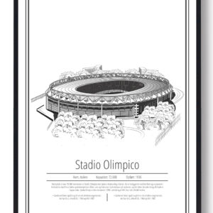 Stadio Olimpico - Roma - stadion plakat