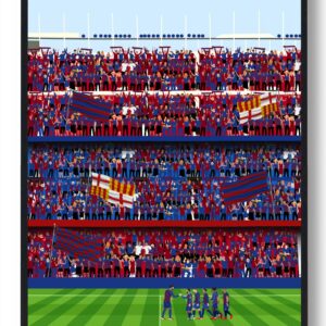 Barcelona fans - fodboldplakat