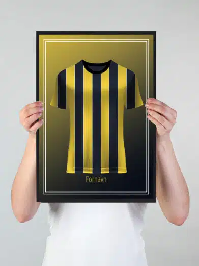 Fenerbache fodboldplakat med navn i flotte farver