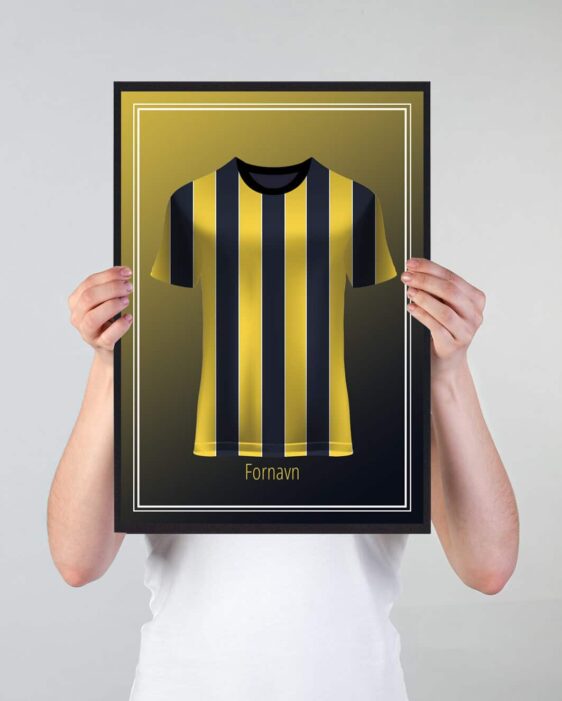 Fenerbache fodboldplakat med navn i flotte farver