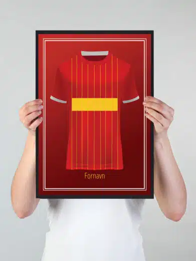 FC Nordsjælland fodboldplakat med navn og stadion. Tilføj selv navn til plakaten