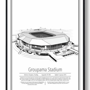 Lyon - Parc Olympique Lyonnais – stadion plakat