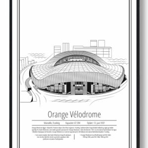 Marseille - Stade Vélodrome – stadion plakat
