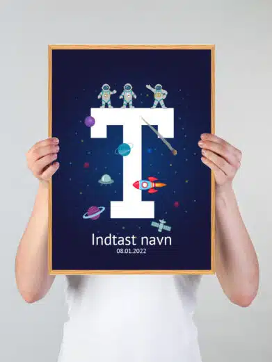 Navneplakat med runiverset med bogstavet T