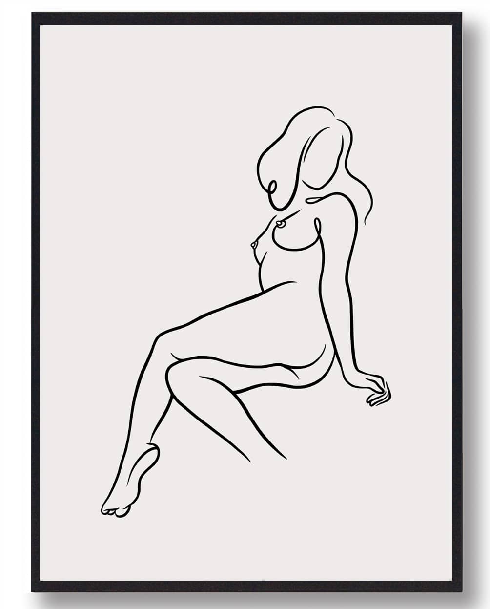 Line Art - Stregtegnings Plakat - Plakatdyr.dk