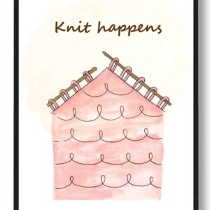 Knitting happens - strikkeplakat