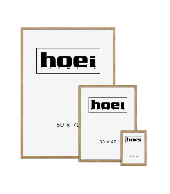 Massive egerammer til plakater i både 50x70, 30x40, a4 og a5. Stilfulde rammer til plakater i flere forskellige størrelser i massiv eg