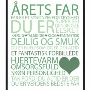 Årets far plakat - grøn