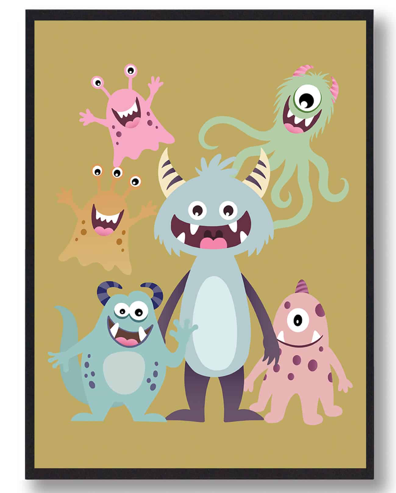 Samlet monsterplakat - plakat