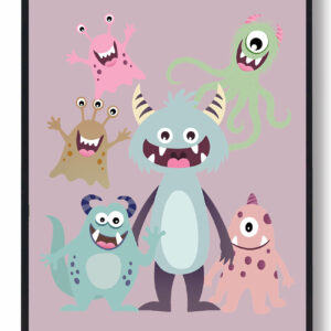Samlet monsterplakat - plakat