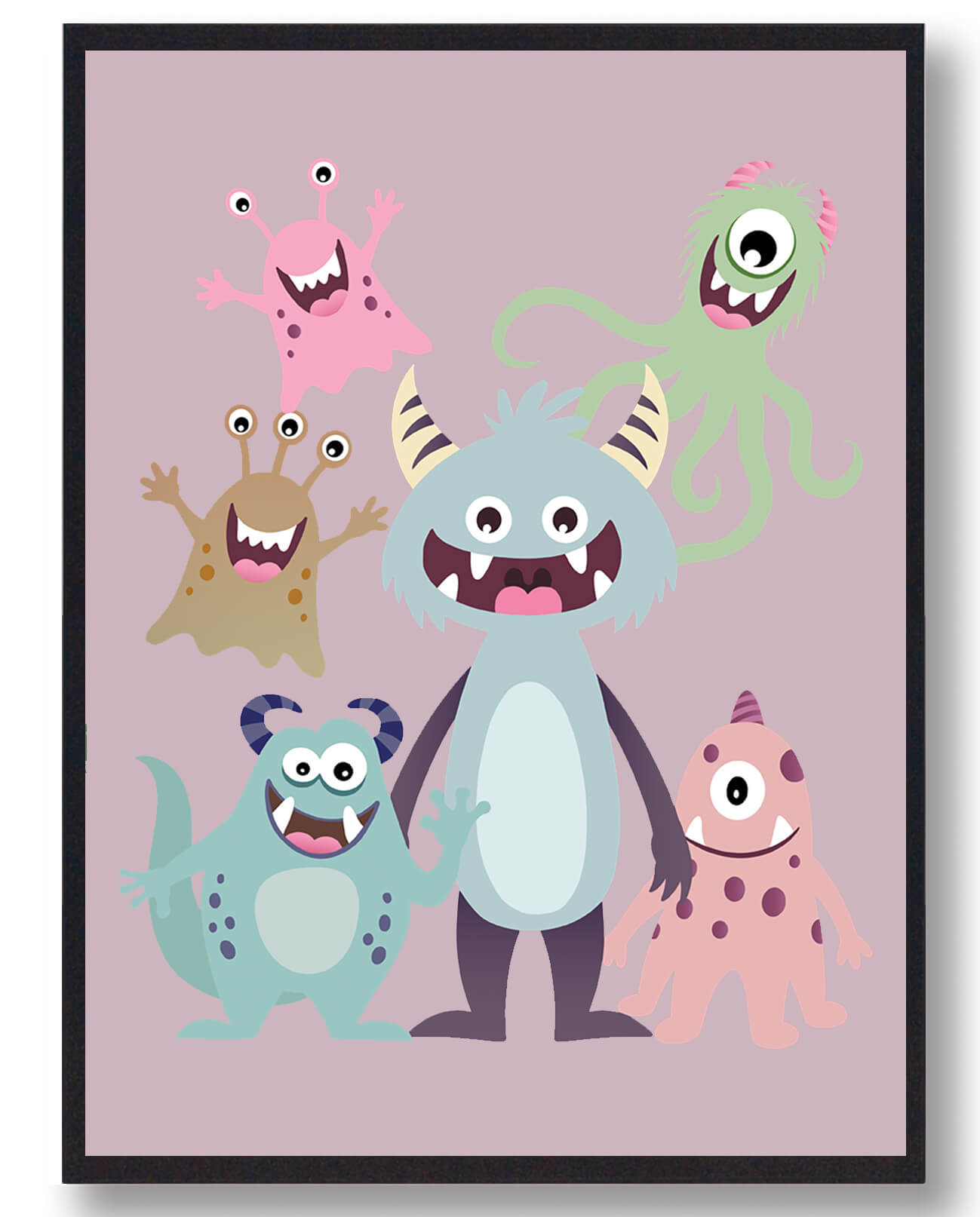 Samlet monsterplakat - plakat