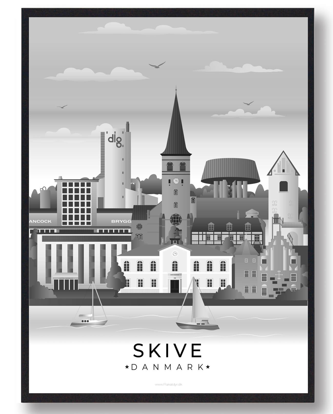 Skive Byplakat Sort Restparti