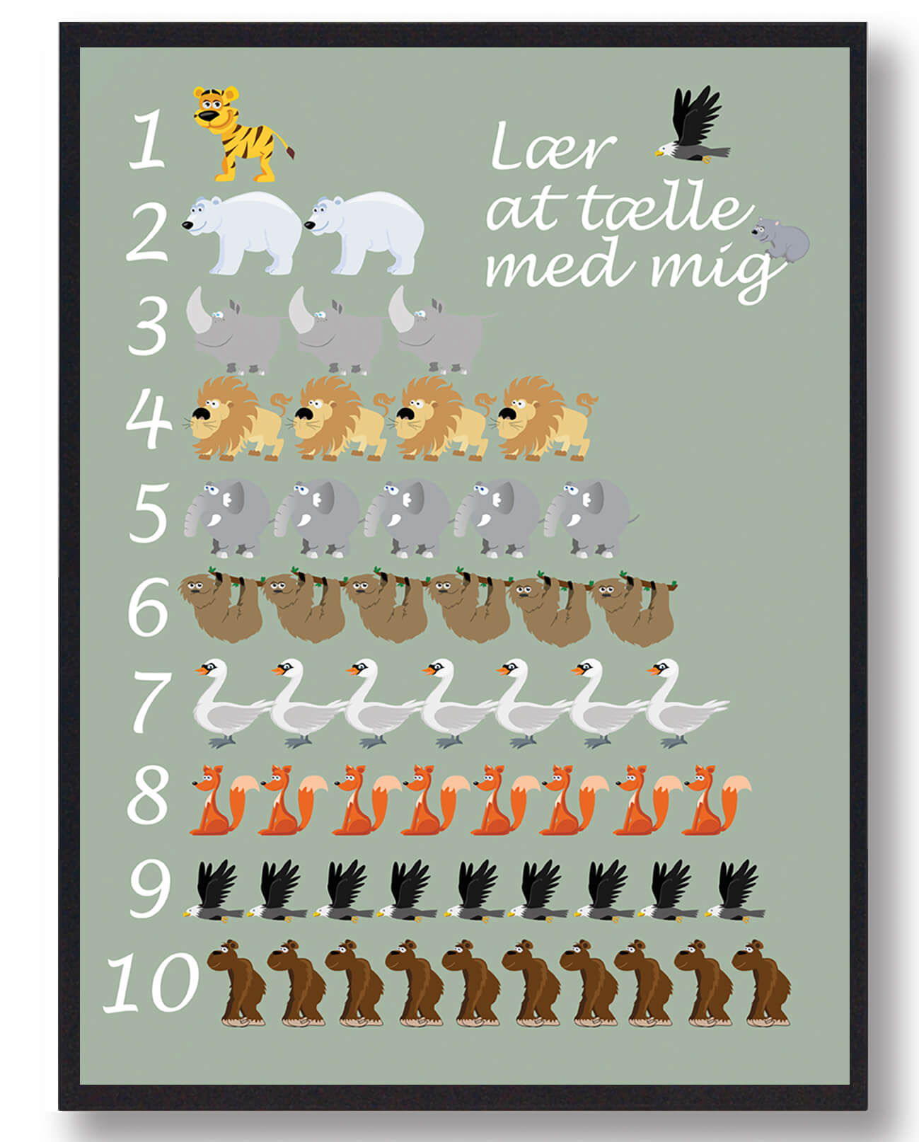 Lær At Tælle Grøn
