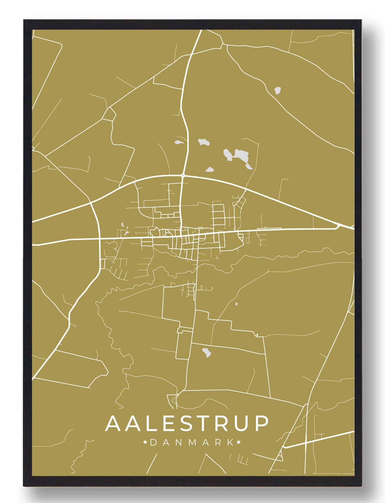 Aalestrup byplakat - gul