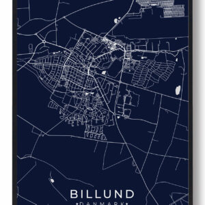 Billund plakat - mørkeblå