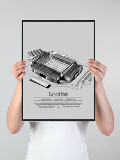Fodbold plakat med Blackburn Rovers. Denne fodbold plakat med Blackburn Rovers er i flot stilren grå baggrund
