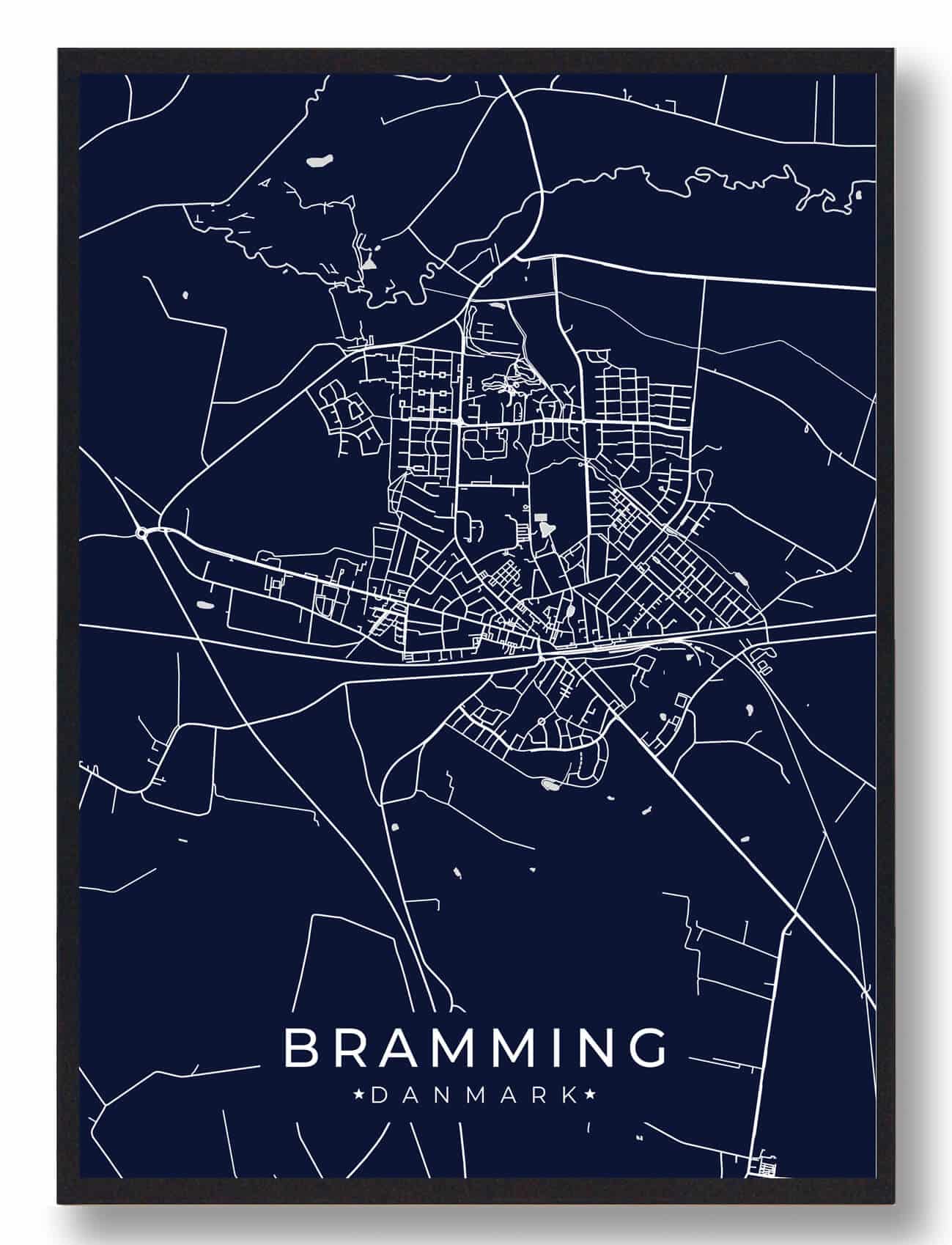 Bramming plakat - mørkeblå