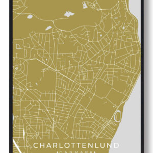 Charlottenlund plakat - gul