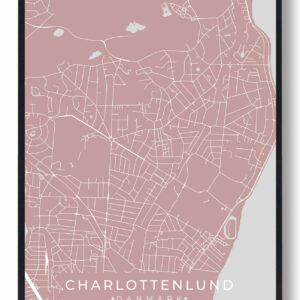 Charlottenlund plakat - rose