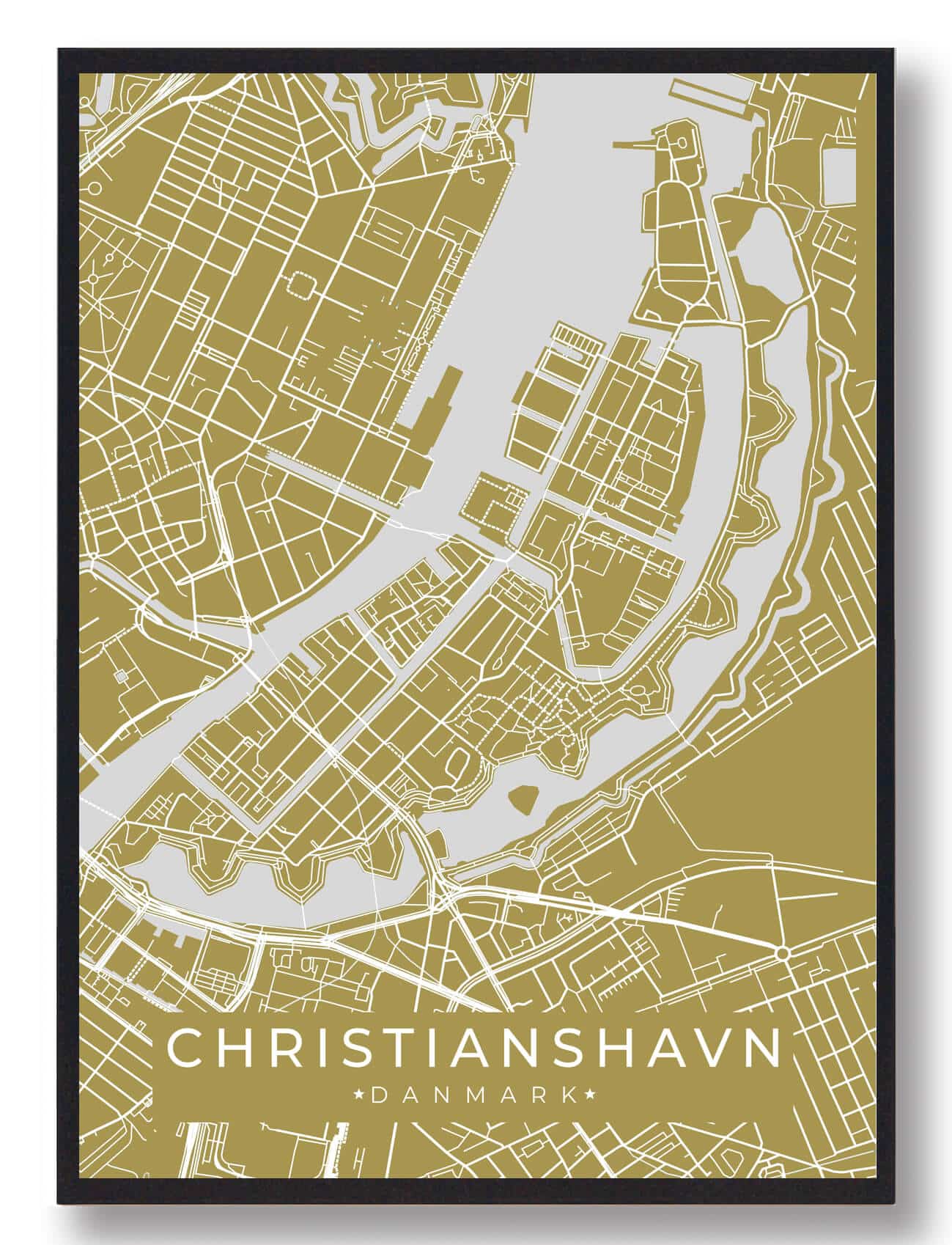 Christianshavn byplakat - gul