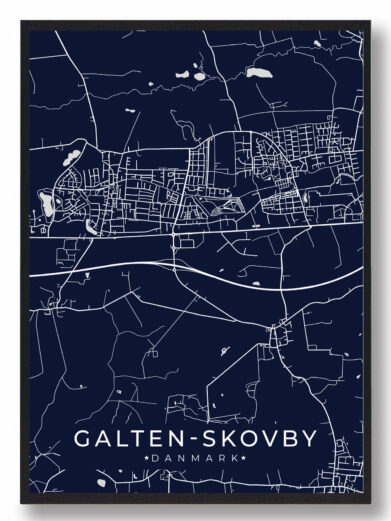 Galten-Skovby plakat - mørkeblå
