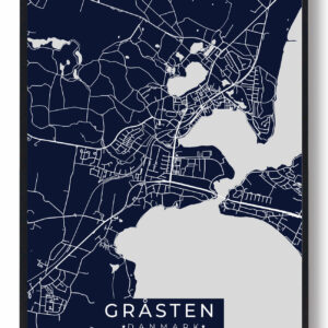 Gråsten plakat - mørkeblå
