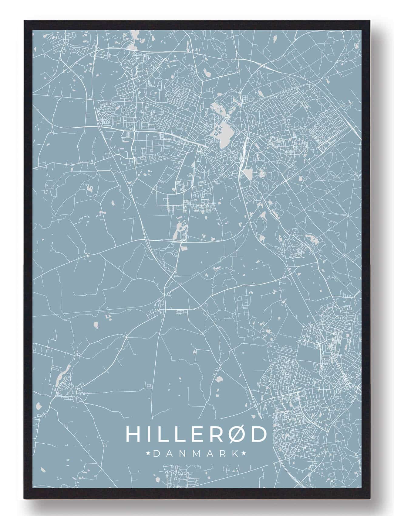 Hillerød plakat - lyseblå