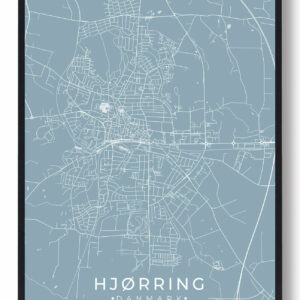Hjørring plakat - lyseblå
