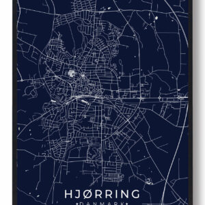 Hjørring plakat - mørkeblå