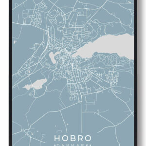 Hobro plakat - lyseblå