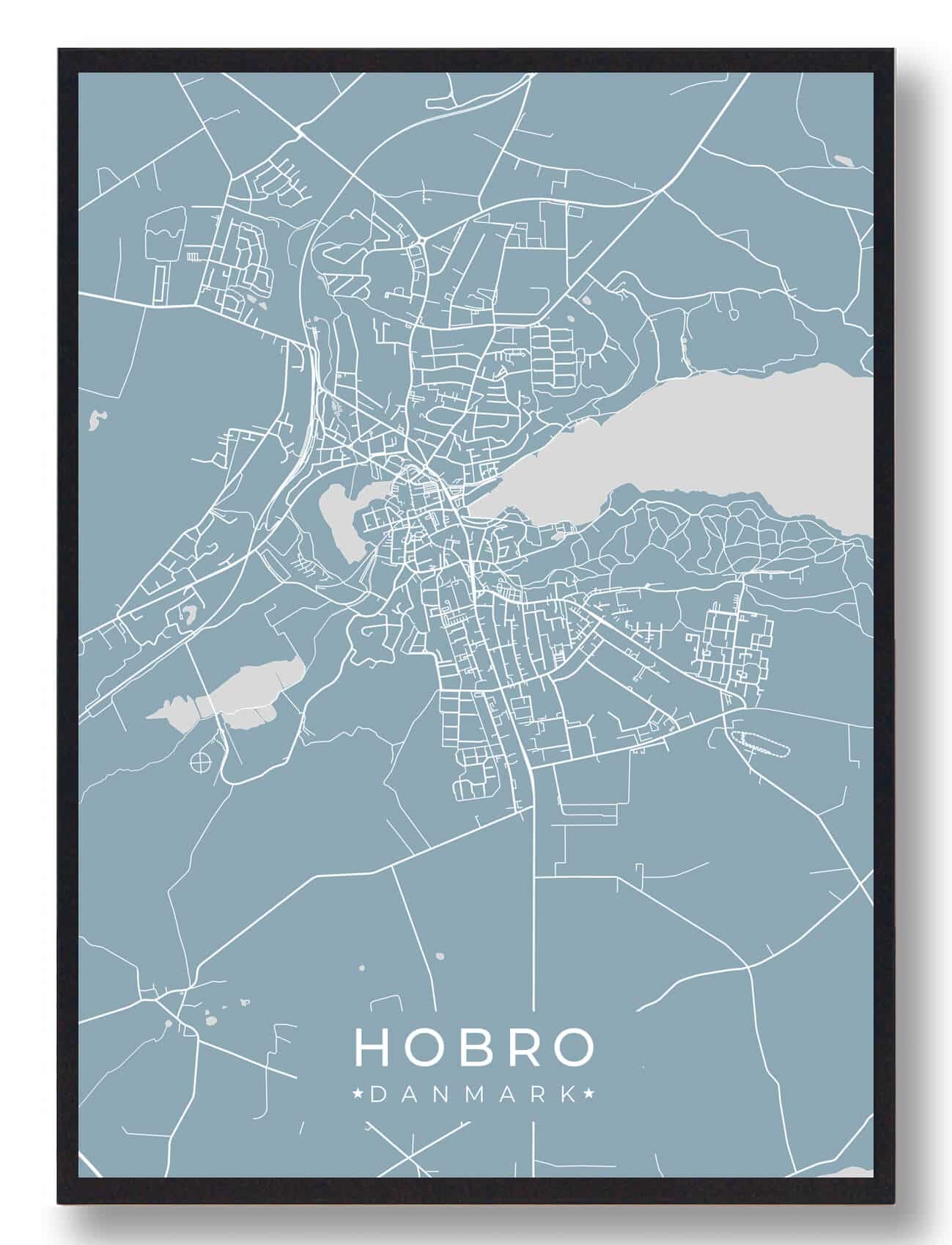 Hobro plakat - lyseblå