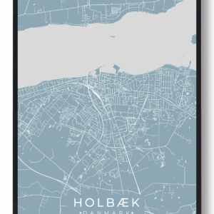 Holbæk plakat - lyseblå