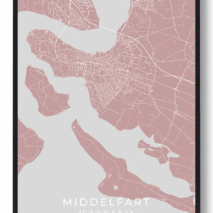 Middelfart plakat - rosa