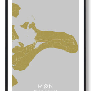 Møn plakat - gul