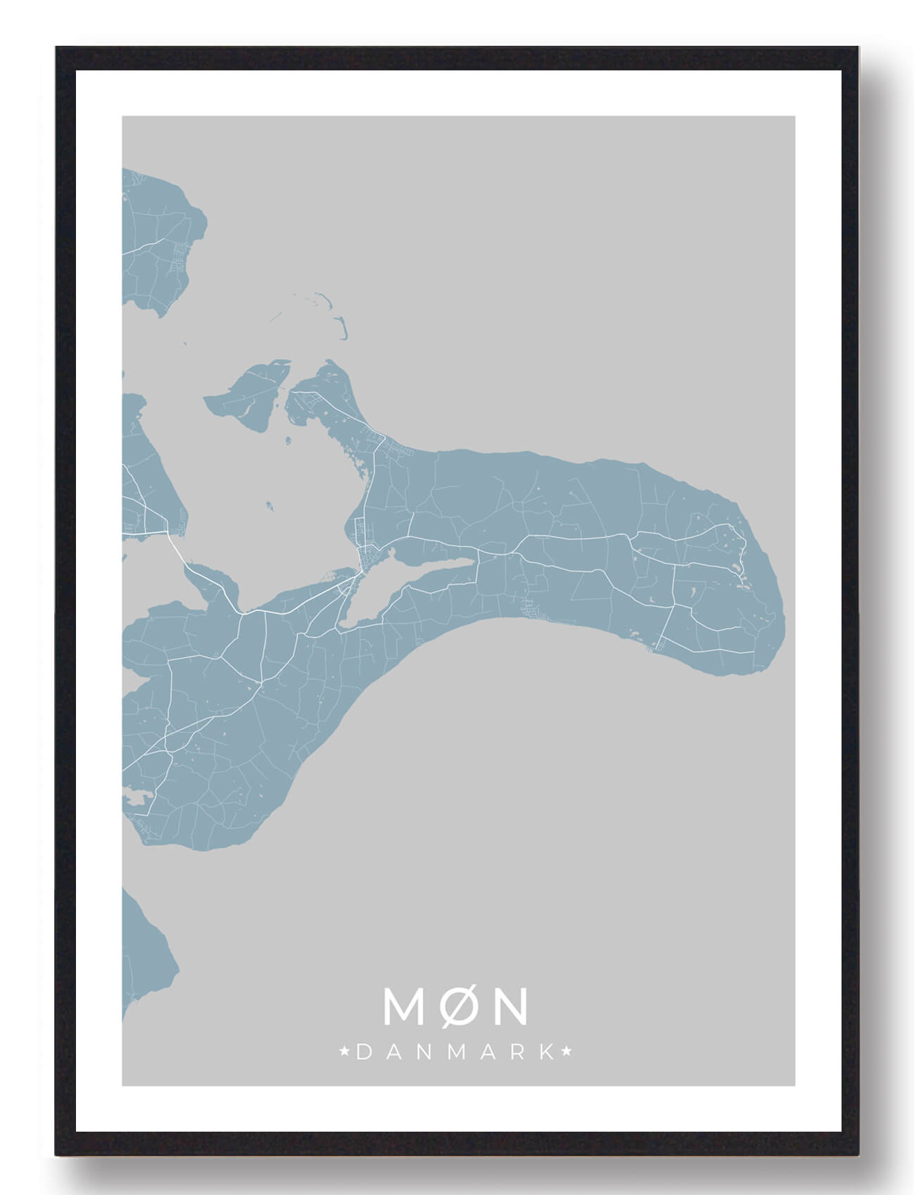 Møn Plakat Lyseblå