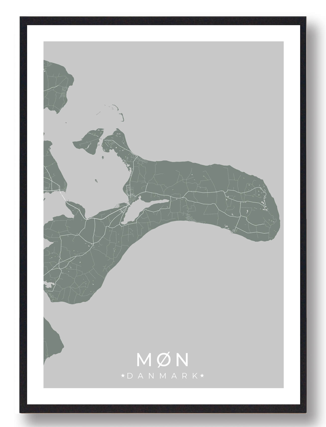 Møn plakat - grøn
