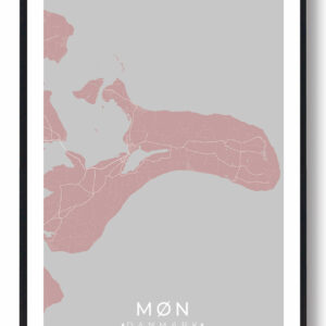 Møn plakat - rosa